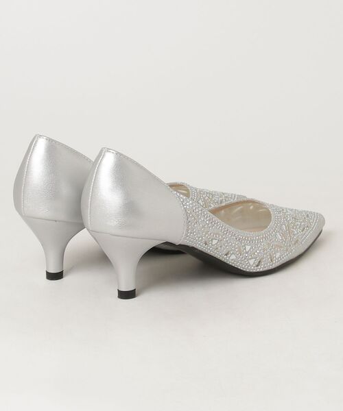「niana」 「haremode」パンプス 24cm シルバー レディース_画像2