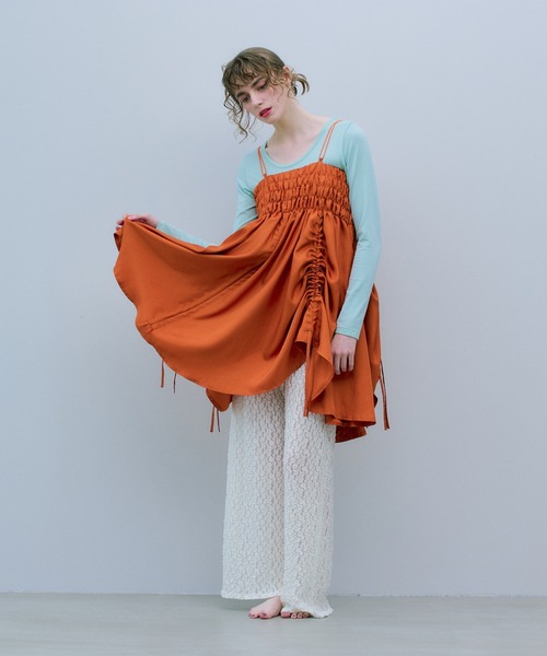 ワンピース cwtch　FLOWER MINI DRESSの画像