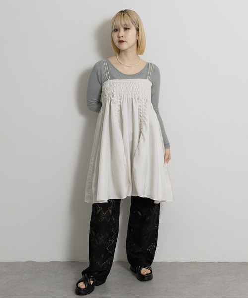 ワンピース cwtch　FLOWER MINI DRESSの画像