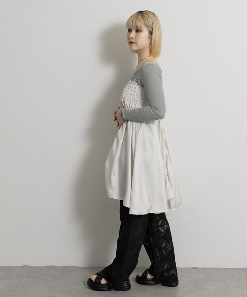 ワンピース cwtch　FLOWER MINI DRESSの画像