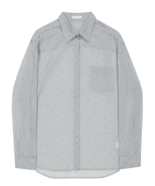 ブラウス シャツ 「OJOS」Graphic Sheer Shirts / 「オホス 