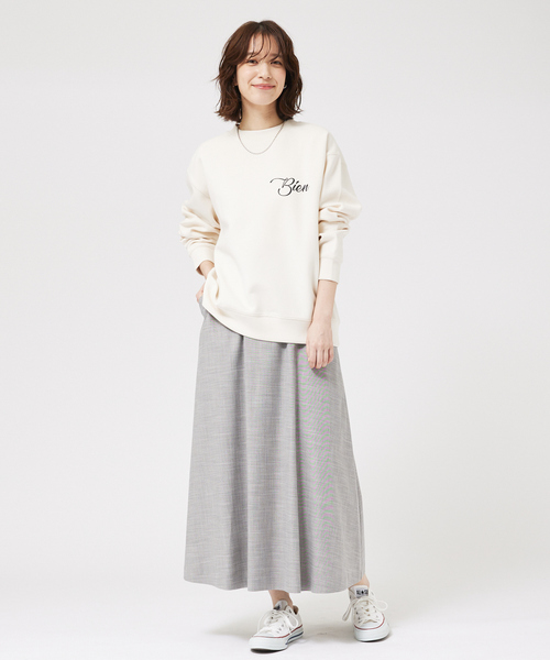 「abahouse mavie」 長袖カットソー フリー アイボリー レディース_画像8