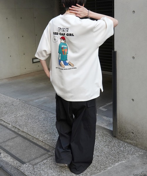 「Red Cap Girl」 半袖Tシャツ L ブルー系その他 メンズ_画像5