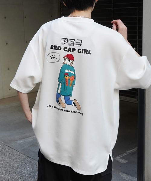 「Red Cap Girl」 半袖Tシャツ L ブルー系その他 メンズ_画像6