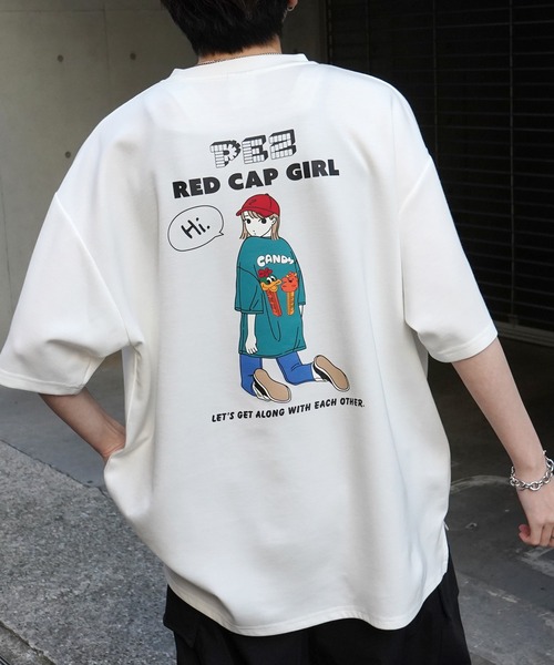 「Red Cap Girl」 半袖Tシャツ L ブルー系その他 メンズ_画像7