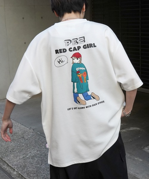 「Red Cap Girl」 半袖Tシャツ L ブルー系その他 メンズ_画像8