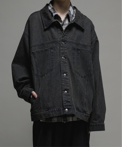 メンズ 60%OFF 新品 ショート丈 Pコート M ブラック CASPER JOHN