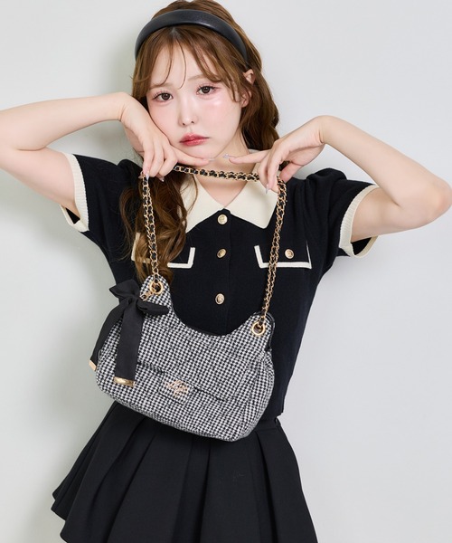 niceclaup ナイスクラップ チェーンショルダー2WAYバッグ ブラック one after another NICE CLAUP ショルダーバッグ バッグ チェーン