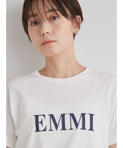 「emmi」 半袖Tシャツ FREE ネイビー レディース_画像2