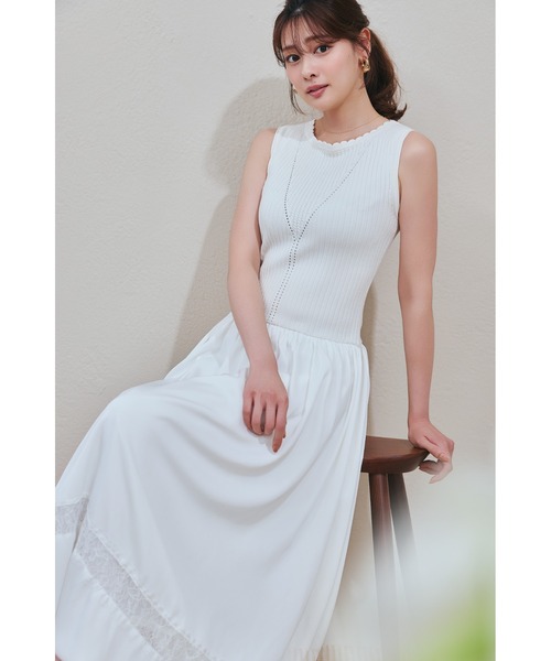Her lip to ワンピース Eyelet Knit Docking Dress : ZOZOTOWN Yahoo