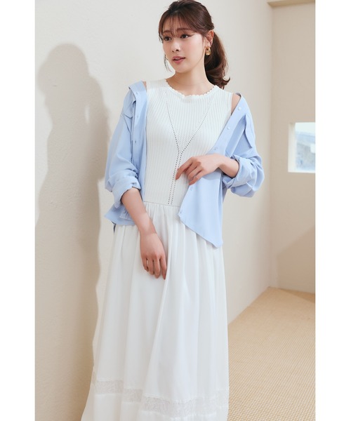 Her lip to ワンピース Eyelet Knit Docking Dress : ZOZOTOWN Yahoo