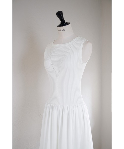 Her lip to ワンピース Eyelet Knit Docking Dress : ZOZOTOWN Yahoo