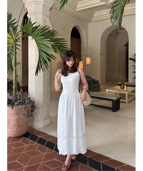 Her lip to ワンピース Eyelet Knit Docking Dress : ZOZOTOWN Yahoo
