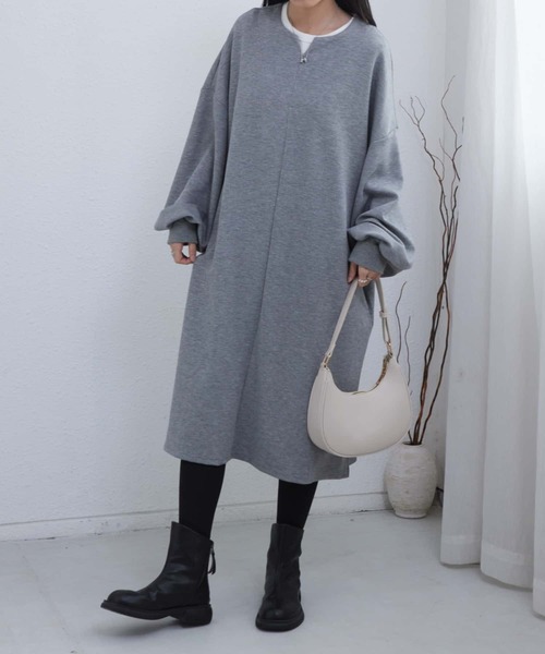 「MAISON DE THERESE」 長袖ワンピース FREE ブラック レディース_画像3
