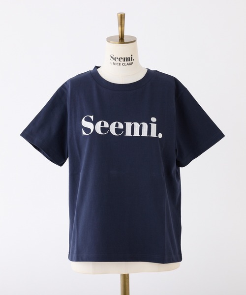 「Seemi. byNICECLAUP」 半袖Tシャツ FREE ネイビー レディース_画像3