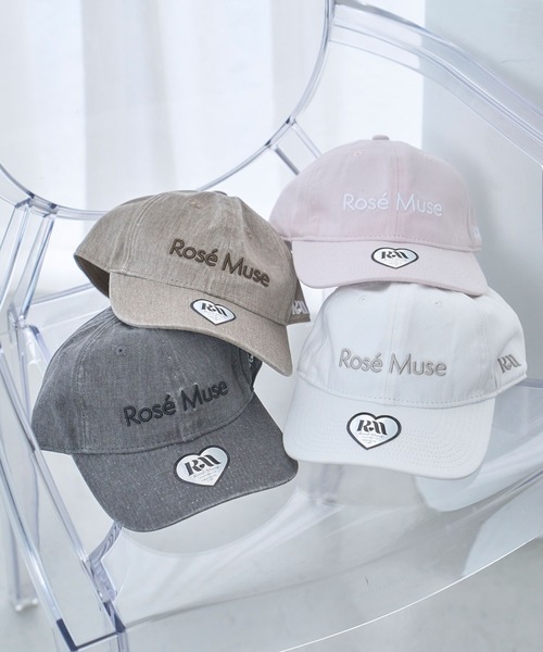 Rose Muse（ロゼミューズ） キャップ 帽子 Basic washed cap