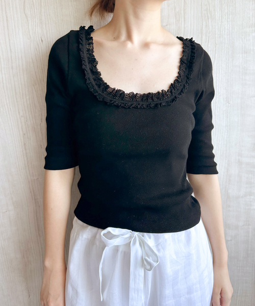 EDIT. FOR LULU（エディットフォールル） tシャツ コットンレース