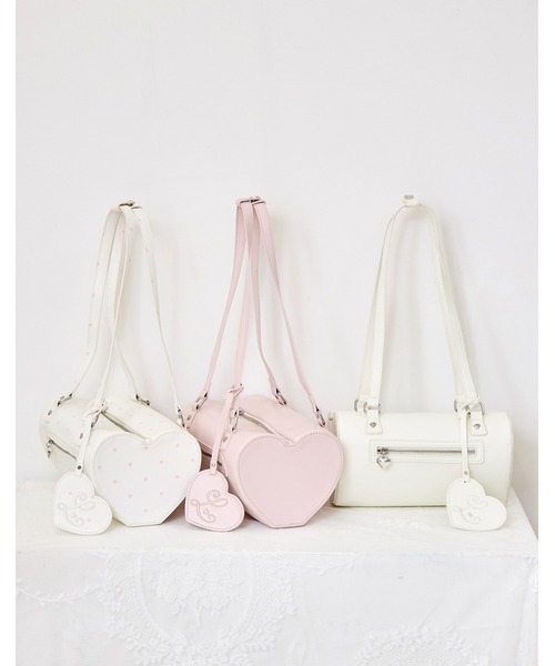 Lolime by mellfy memory ボストンバッグ puffy heart shape bag 