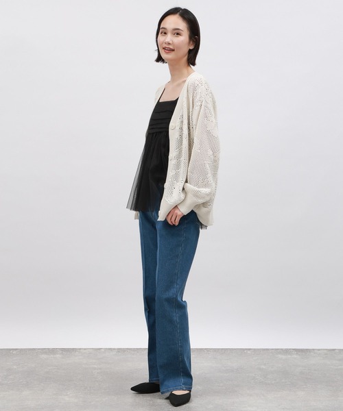 「LAKOLE」 カーディガン MEDIUM グリーン レディース_画像5
