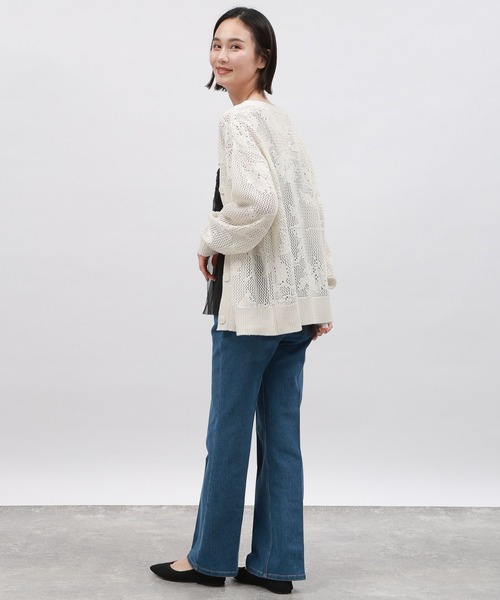 「LAKOLE」 カーディガン MEDIUM グリーン レディース_画像6