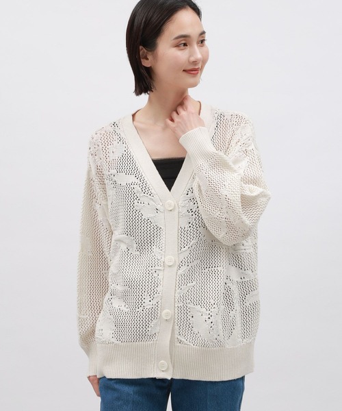 「LAKOLE」 カーディガン MEDIUM グリーン レディース_画像7
