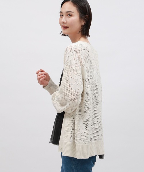 「LAKOLE」 カーディガン MEDIUM グリーン レディース_画像8