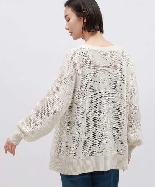 「LAKOLE」 カーディガン MEDIUM グリーン レディース_画像9