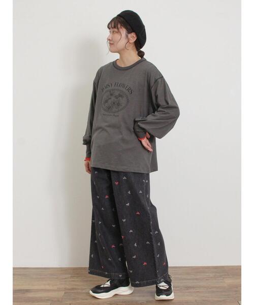 「Samansa Mos2」 デニムパンツ L ブラック レディース_画像5