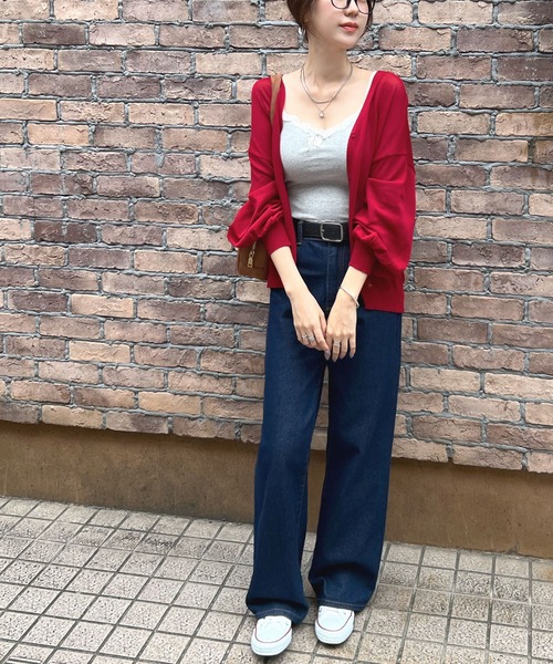 ルーニィ新品⭐️洗えるノンアイロン❗️バルーンショートブルゾンカーディガン冷房対策 ルーニィ新品⭐️洗えるノンアイロン❗️バルーンショート