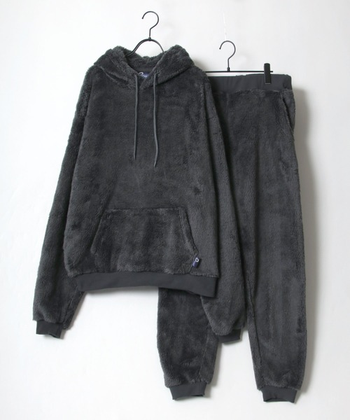 ルームウェア パジャマ Penfield シャギーボアフリース ジョガーパンツ セットアップ プルパーカー ペンフィールド ワンマイルウ 完璧 Penfield