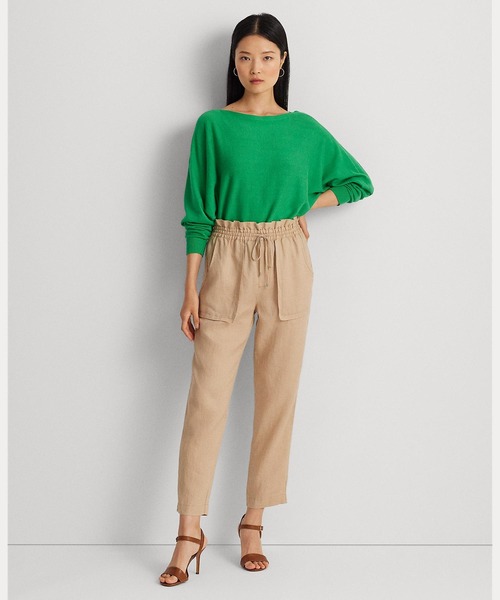■Ralph Lauren■プリーツ リネン＆シルク パンツ Polo by Ralph Lauren リネン×シルクパンツ W33×L32 | CUSTO