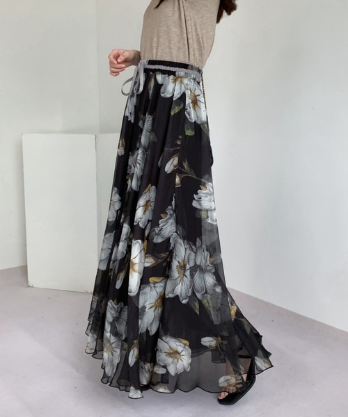 スカート 花柄フレアロングスカート :65278670:ZOZOTOWN Yahoo!店 ...