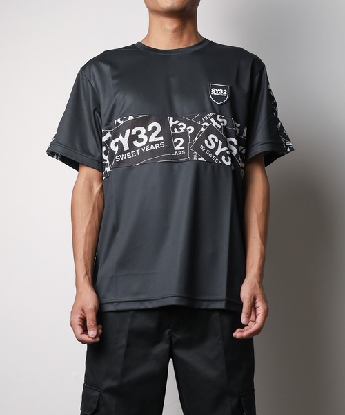 tシャツ 「SY32 by SWEET YEARS」ACTIVE EXCHANGE BOX LOGO TEE レディース メンズ SY32 by SWEET YEARS tシャツ 「SY32 YEARS」AROUND LOGO TEE