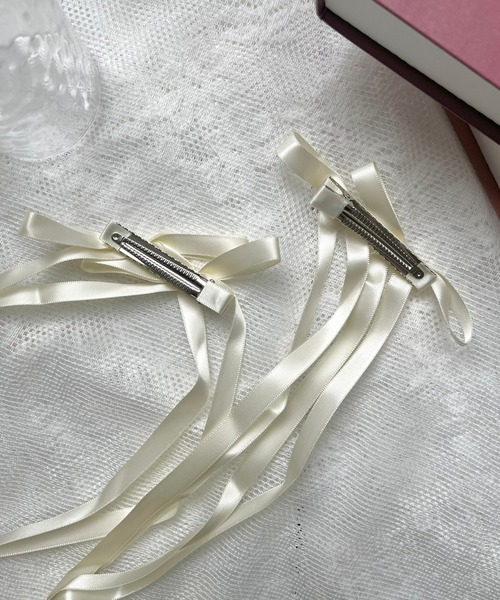 ヘアピン ロングダブルリボンヘアピン(2点セット) : ZOZOTOWN Yahoo!店