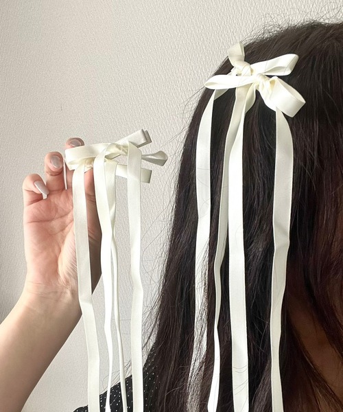 ヘアピン ロングダブルリボンヘアピン(2点セット) : ZOZOTOWN Yahoo!店