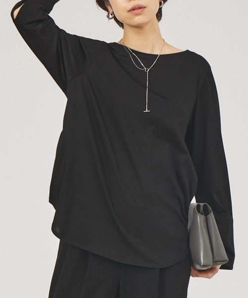 qualite（カリテ） tシャツ カフスインナーカットソー レディース