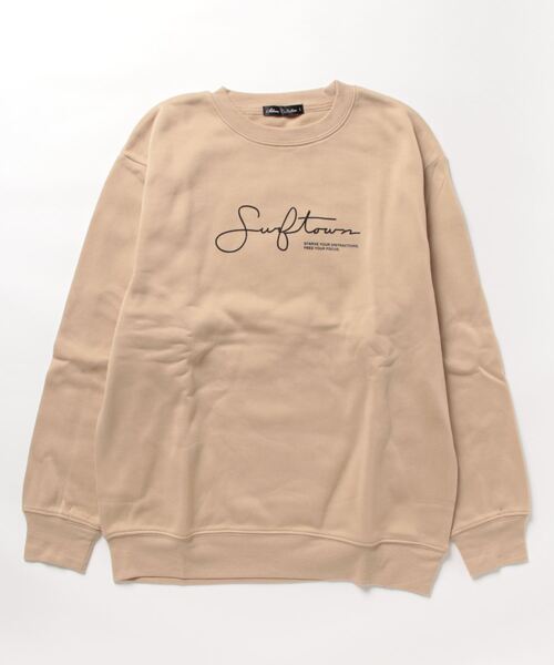 LES TIEN ベージュ クルーネック トレーナー XL