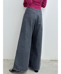 【新品タグ付】dazzlin⭐️ダブルハイウエストワイドデニムパンツ デニム dazzlin ジーンズ デニム デニムパンツ ダブルハイウエスト