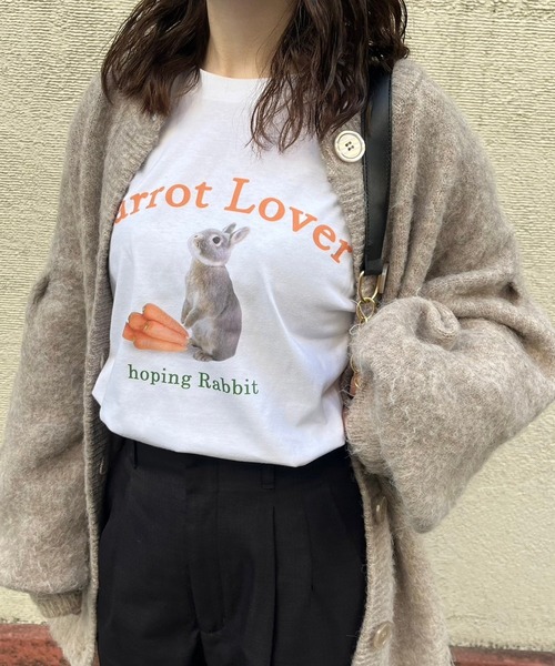 tシャツ ウサギプリントロンT レディース : ZOZOTOWN Yahoo!店