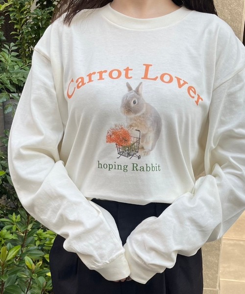 tシャツ ウサギプリントロンT レディース : ZOZOTOWN Yahoo!店