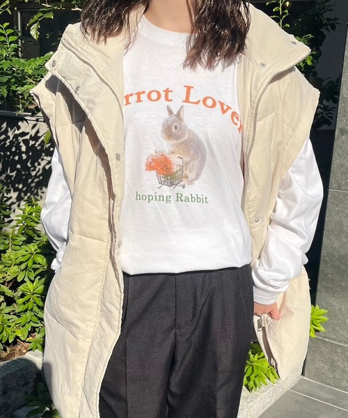 tシャツ ウサギプリントロンT レディース : ZOZOTOWN Yahoo!店