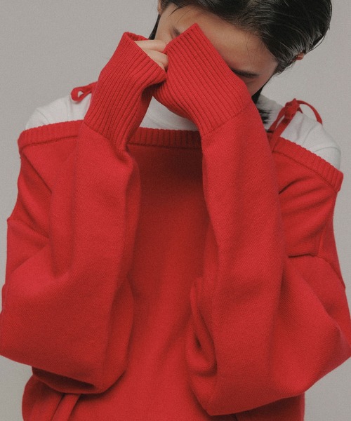 M TO R ニット セーター 「TOPS」STRING OVERSIZE KNIT