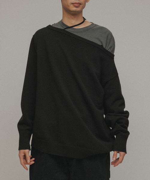 ニット セーター 「TOPS」STRING OVERSIZE KNIT レディース メンズ