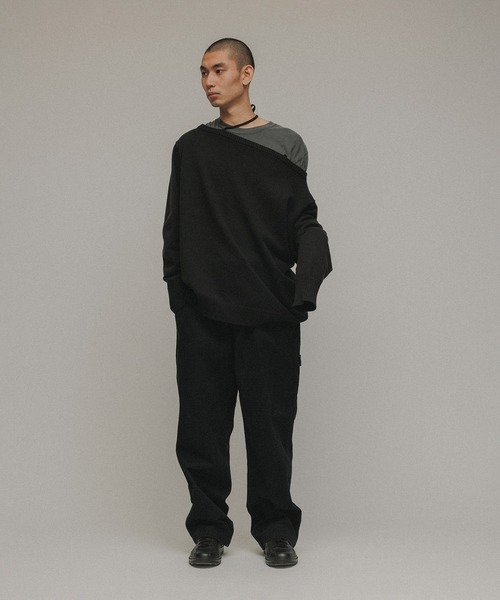 ニット セーター 「TOPS」STRING OVERSIZE KNIT レディース メンズ M TO R ニット セーター 「TOPS」STRING OVERSIZE KNIT