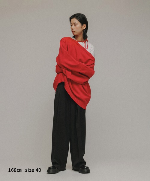 ニット セーター 「TOPS」STRING OVERSIZE KNIT レディース メンズ M TO R ニット セーター 「TOPS」STRING OVERSIZE KNIT