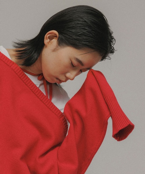 ニット セーター 「TOPS」STRING OVERSIZE KNIT レディース メンズ M TO R ニット セーター 「TOPS」STRING OVERSIZE KNIT