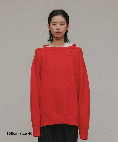 ニット セーター 「TOPS」STRING OVERSIZE KNIT レディース メンズ M TO R ニット セーター 「TOPS」STRING OVERSIZE KNIT