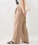 ワイドパンツ パンツ リネンタッチ キャミ パ...の詳細画像2