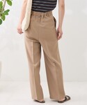 ワイドパンツ パンツ リネンタッチ キャミ パ...の詳細画像3