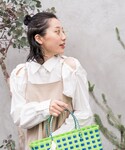 ワイドパンツ パンツ リネンタッチ キャミ パ...の詳細画像4
